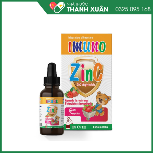 IMUNO ZINC hỗ trợ tiêu hóa cải thiện tình trạng biếng ăn, chậm lớn ở trẻ